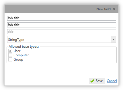 AD Admin 2 add custom fields